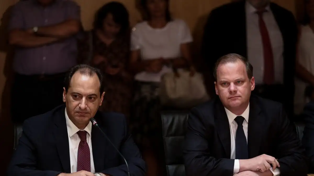 Κώστας Καραμανλής και Χρήστος Σπίρτζης